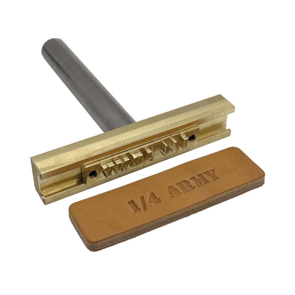 137-Piece Army 1/4″ Brass Letter Stamp Set