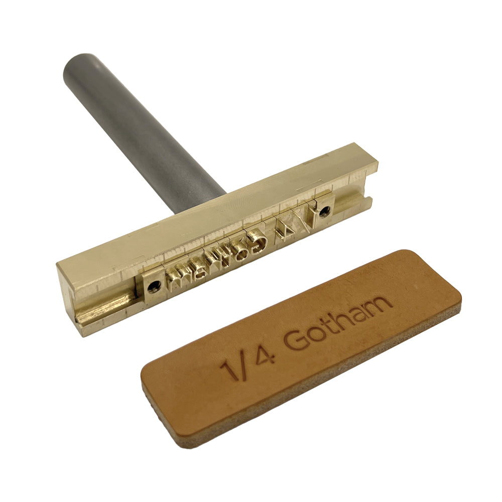 215-Piece Gotham 1/4″ Brass Letter Stamp Set