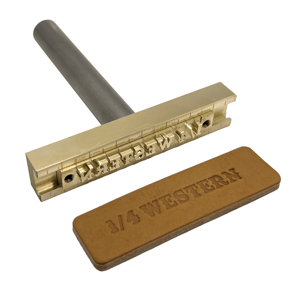 137-Piece Western 1/4″ Brass Letter Stamp Set