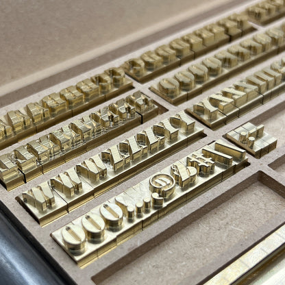 137-Piece Army 1/4″ Brass Letter Stamp Set