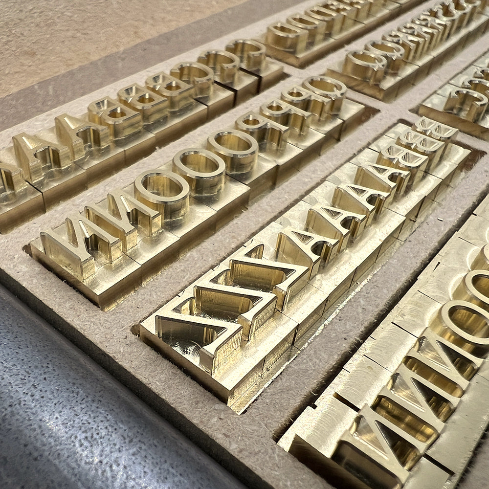 215-Copperplate 1/4″ Brass Letter Stamp Set