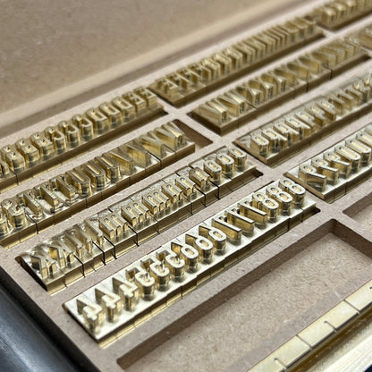 215-Piece Din Condensed 1/4″ Brass Letter Stamp Set
