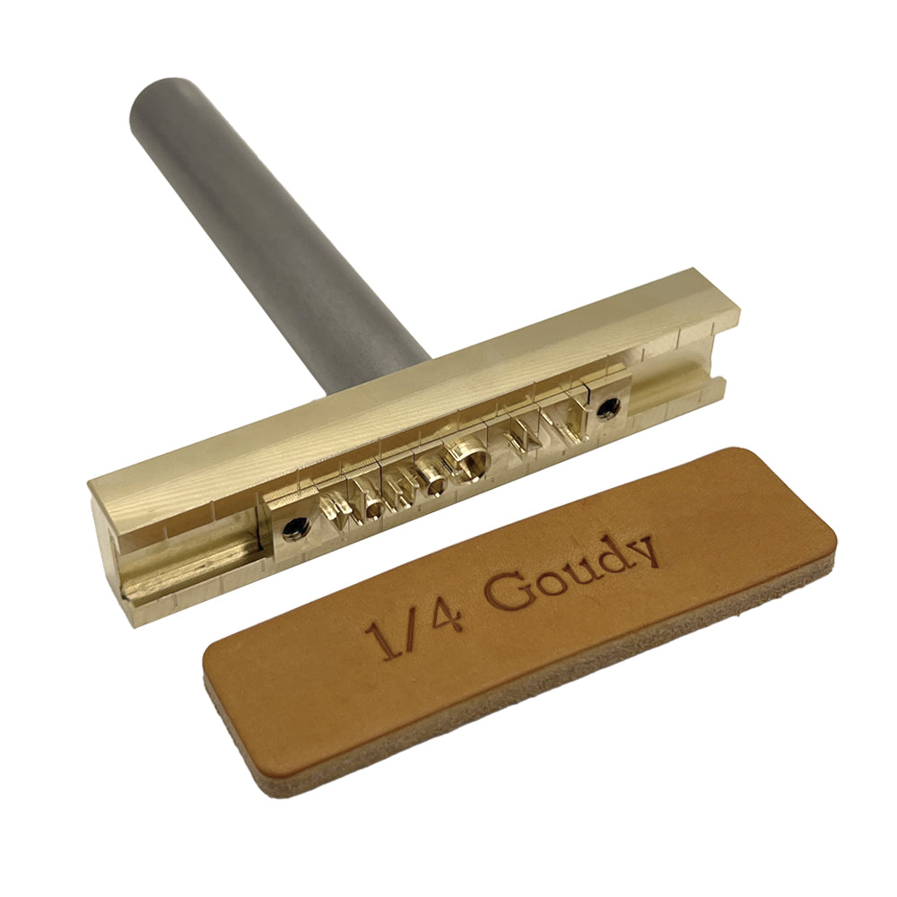 215-Piece Goudy 1/4″ Brass Letter Stamp Set