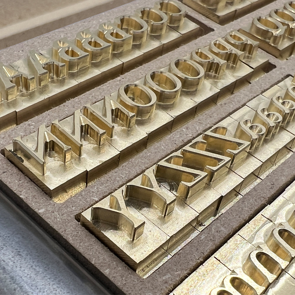 215-Piece Roca 1/4″ Brass Letter Stamp Set