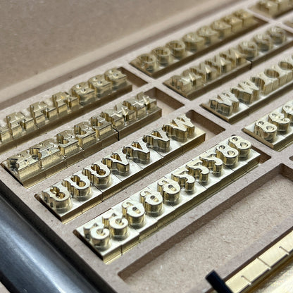 137-Piece Western 1/4″ Brass Letter Stamp Set