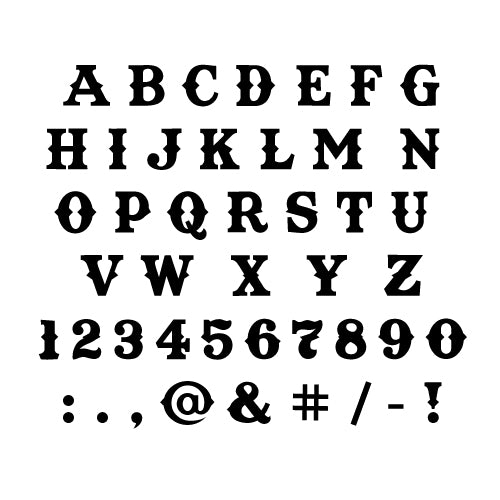137-Piece Western 3/8″ Brass Letter Stamp Set