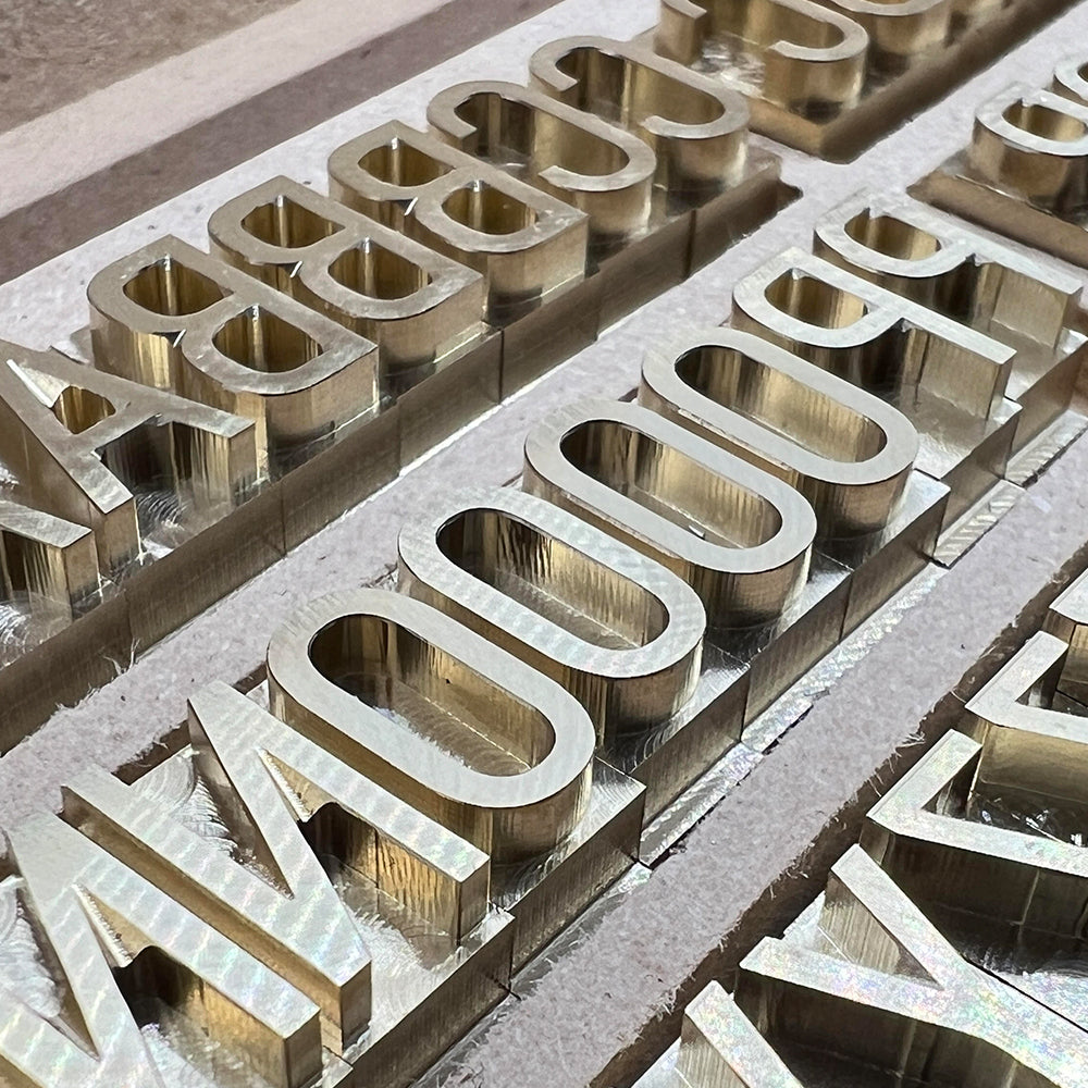 137-Piece Din Condensed 3/8″ Brass Letter Stamp Set