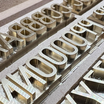137-Piece Din Condensed 3/8″ Brass Letter Stamp Set