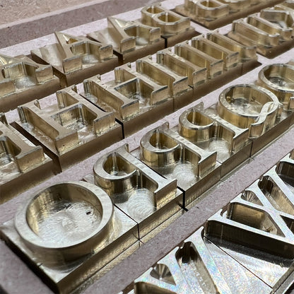 137-Piece Goudy 3/8″ Brass Letter Stamp Set