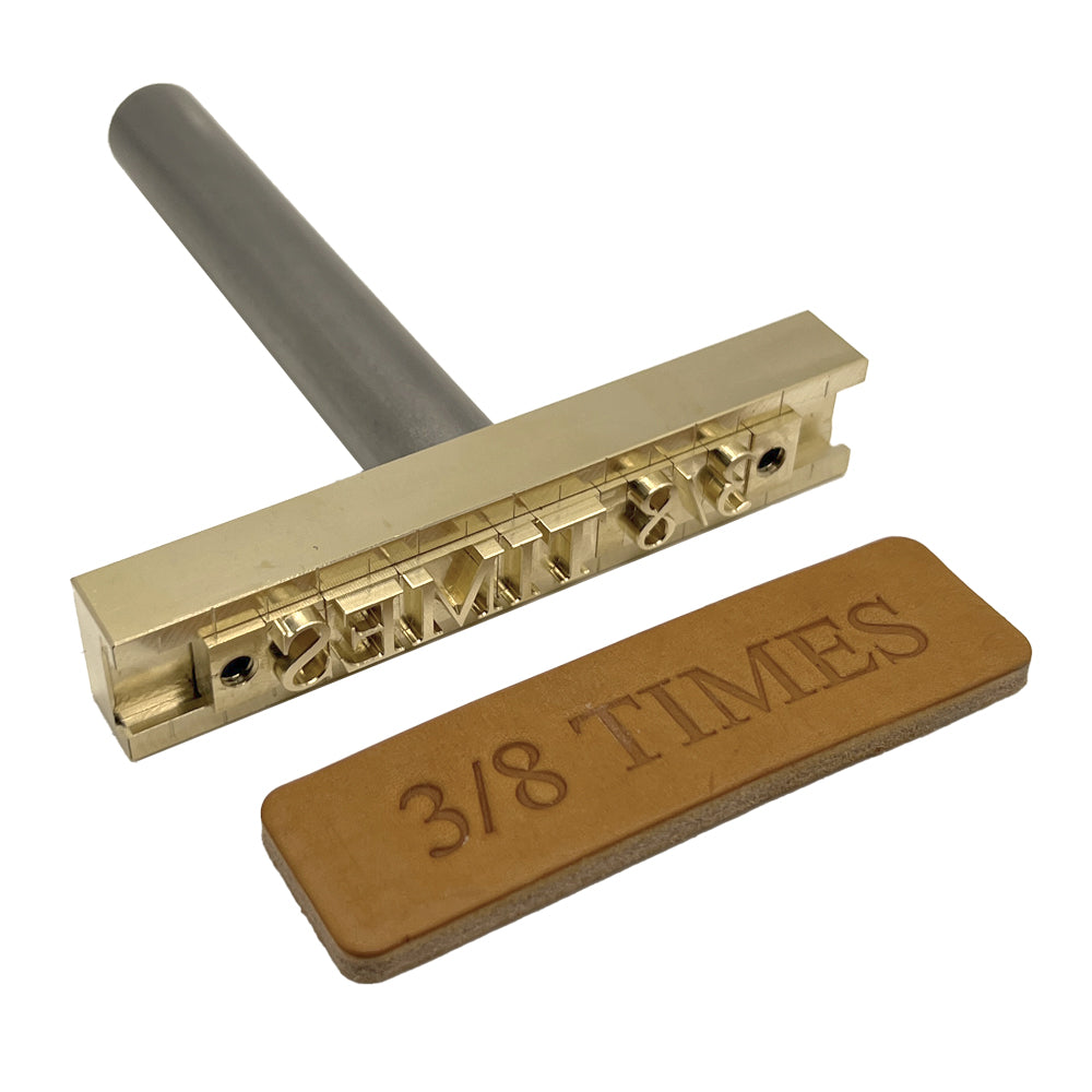 137-Piece Times Roman 3/8″ Brass Letter Stamp Set
