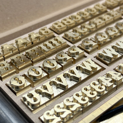137-Piece Western 3/8″ Brass Letter Stamp Set