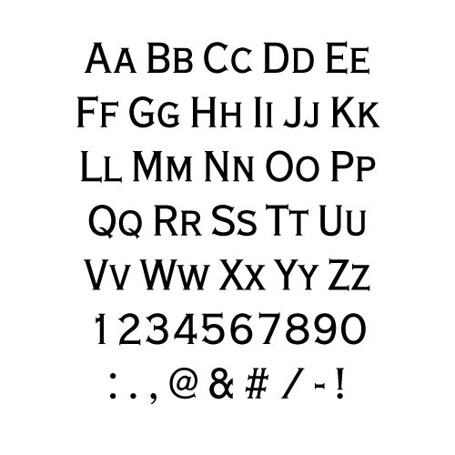 215-Copperplate 1/4″ Brass Letter Stamp Set