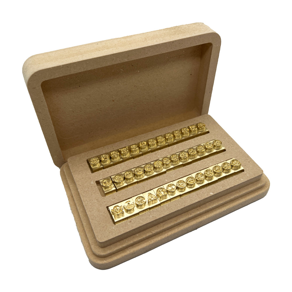 39-Piece Emoji Brass Stamp Set