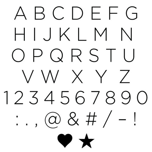 141-Piece Gotham 3MM Brass Letter Stamp Set
