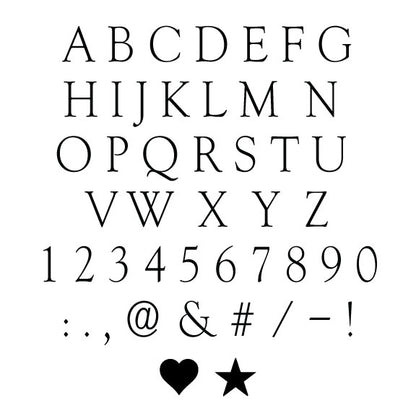141-Piece Goudy 3MM Brass Letter Stamp Set
