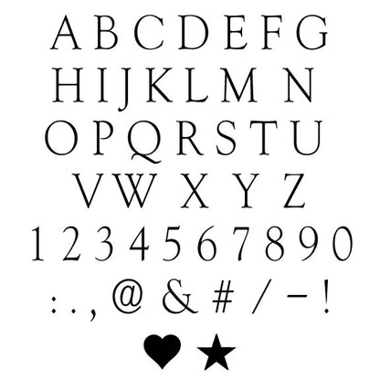 141 pc goudy 3mm letter set