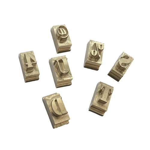 Individual Uppercase Letters & Symbols Brass Stamps (1/4″ & 3/8″) - For 137 Piece Set