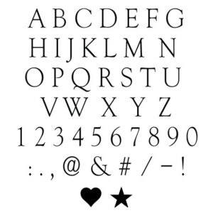 141 pc goudy 3mm letter set