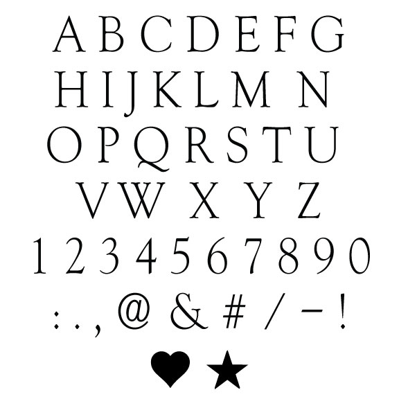 141 pc goudy 3mm letter set